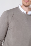 JEFF GREYSON CREW KNIT Dark Beige