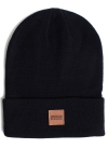 Urban Classics Leatherpatch Long Beanie Black