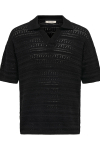 ONLY & SONS Grayson SS Chocket Knit Polo Black