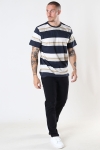 Clean Cut Copenhagen Bradley Cotton Tee Dark Navy Stripes