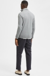 Selected Berg Half Zip Knit Medium Grey Melange