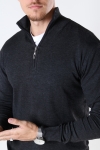 JEFF FRANKIE HALF ZIP KNIT Charcoal