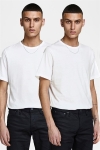 Jack & Jones Basic Crew Tee SS 2-Pack White