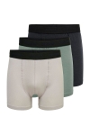 ONLY & SONS Fitz Bamboo 3 Pack Mix Logo Boxers Dark Navy