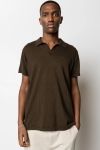 Clean Cut Copenhagen Thomas Knit Polo Dark Brown