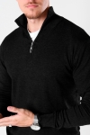 JEFF FRANKIE HALF ZIP KNIT Black