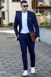 Jack & Jones FRANCO SUIT Medieval Blue SUPER SLIM FIT