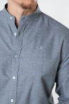 Clean Cut Copenhagen Oxford Mao Stretch L/S Light Grey Melangé