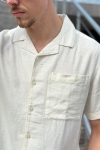 Solid Allan Cuba Linen Shirt Off White