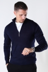 JEFF FRANKIE HALF ZIP KNIT Navy