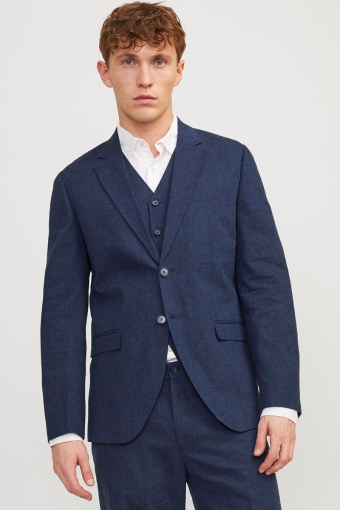 Riviera Linen Blazer Dark Navy