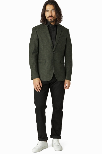 Santos Wool Blazer Army Mix