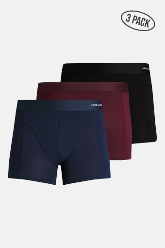 BASIC BAMBOO TRUNKS 3 PACK Port Royale Black - Navy blazer