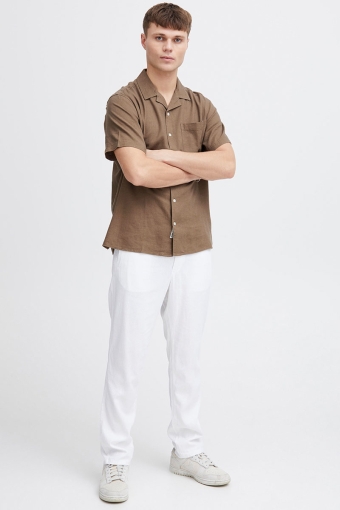 Allan Cuba Linen Shirt Shitake