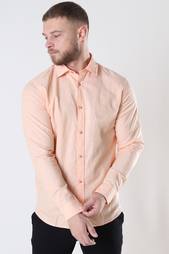 Summer Linen Shirt LS Pumpkin