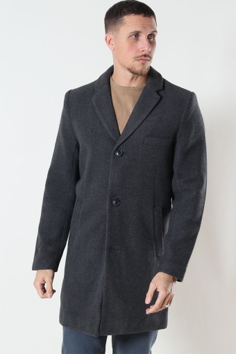 JAYLON WOOL COAT OTW Dark Grey Melange