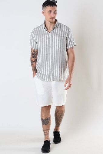 Aurelius Elasticated Linen Shorts Off White