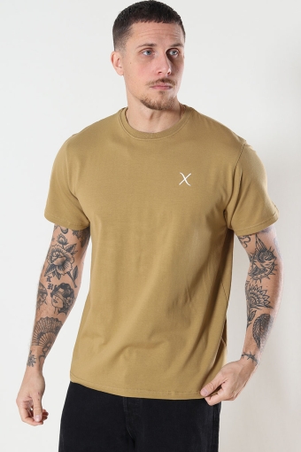 Cross Logo Organic Tee Dark Khaki