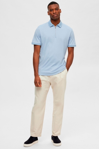 Fave Zip Polo SS Cashmere Blue