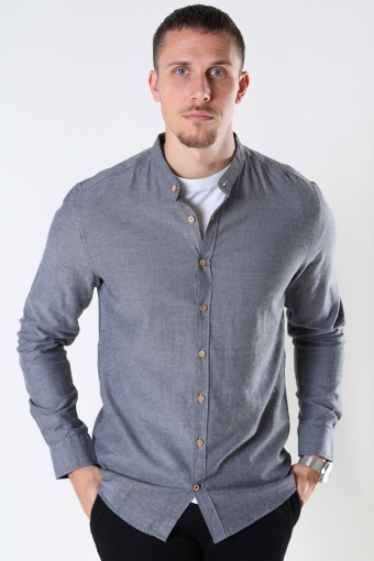 Dean Diego Cotton henley shirt Grey