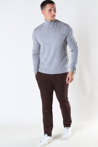 MALCOLM ROLL NECK KNIT Light Grey