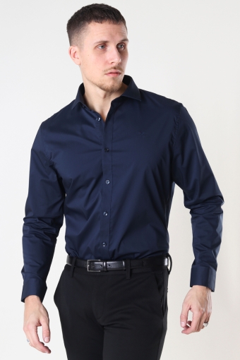 London Stretch Nano Shirt L/S Navy