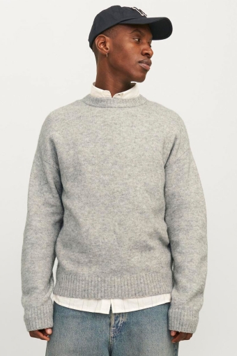 Ollie Knit Crew Neck Light Grey Melange