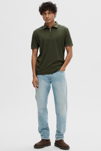 Fave Zip Polo SS Forest Night