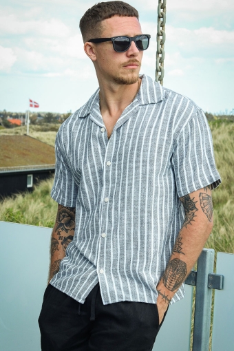 Cabana Stripe Relaxed Shirt Sky Captain