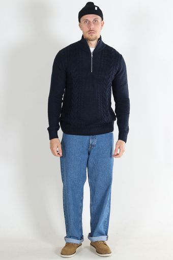 Craig Knit Half Zip Sky Captain