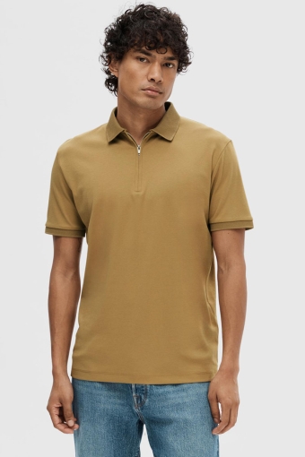 Fave Zip Polo SS Antique Bronze