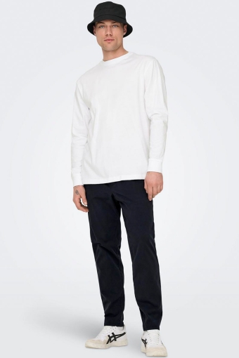 Fred Oversize LS Tee Bright White