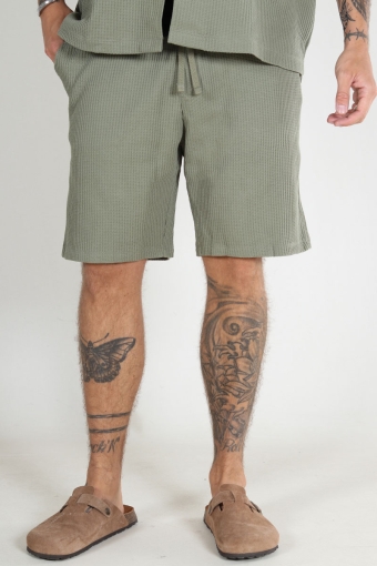 Loose Casper Waffle Shorts Vetiver