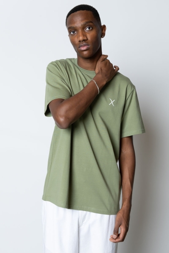 Cross Logo Organic Tee Dusty Green