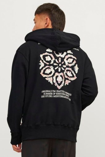 Noto Graphic Sweat Hood Black