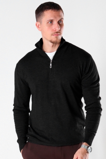 FRANKIE HALF ZIP KNIT Black