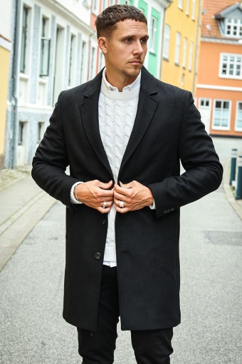 Harrison Wool Coat Black