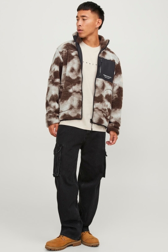 Vesterbro AOP Teddy Jacket Chocolate Brown