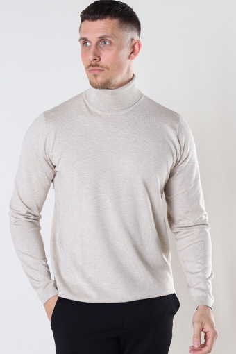 MALCOLM ROLL NECK KNIT Beige