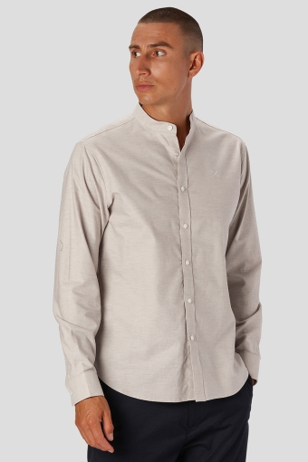 Oxford Mao Stretch L/S Sand Melange