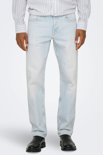 Edge Straight Fit 9393 Jeans Light Blue Bleached Denim