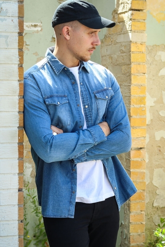 SHERIDAN SHIRT L/S Medium Blue Slim