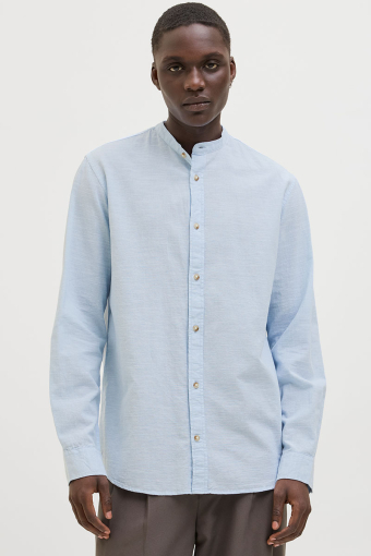 Summer Band Shirt LS Chambray Blue