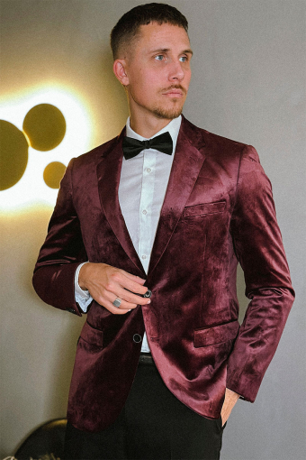 George Velour Blazer Bordeaux