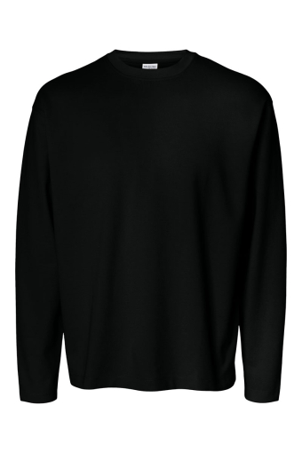 SLHLOOSEOSCAR LS O-NECK TEE NOOS Black