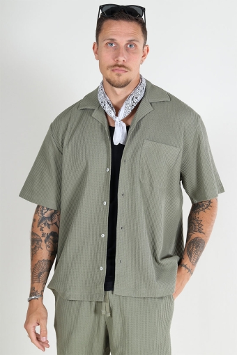 Boxy Casper Waffle SS Shirt Vetiver