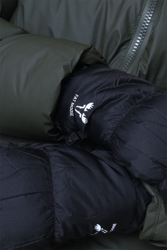 Geo Puffer Mittens Black