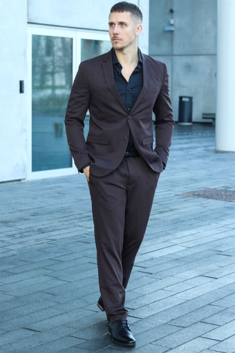 FRANCO SUIT Black Coffee SUPER SLIM FIT