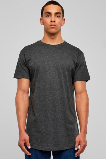 Shaped Long Tee Charcoal