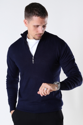 FRANKIE HALF ZIP KNIT Navy